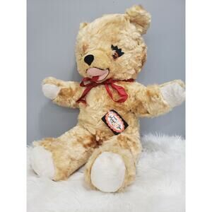 LARGE‎ SNUGGLY MIDGET ZOO Bear Plush 50/60's creepy oddity Vintage scary haunted